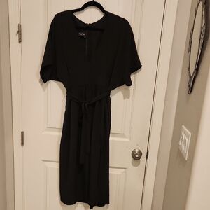 Mary Wyatt Black Midi Dress